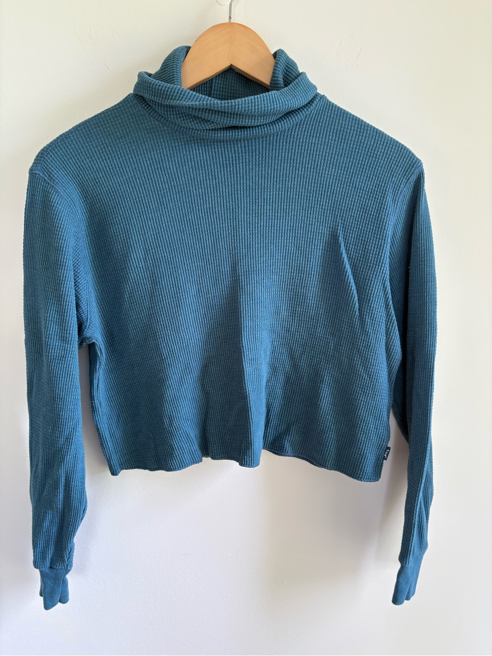 Aritzia TNA Waffle Knit Cropped Turtleneck